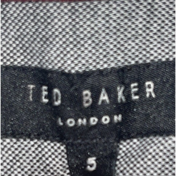 Ted Baker London Timothy Shirt Black Gray Cotton Jersey Flip Cuff Men’s 5 - Picture 5 of 7